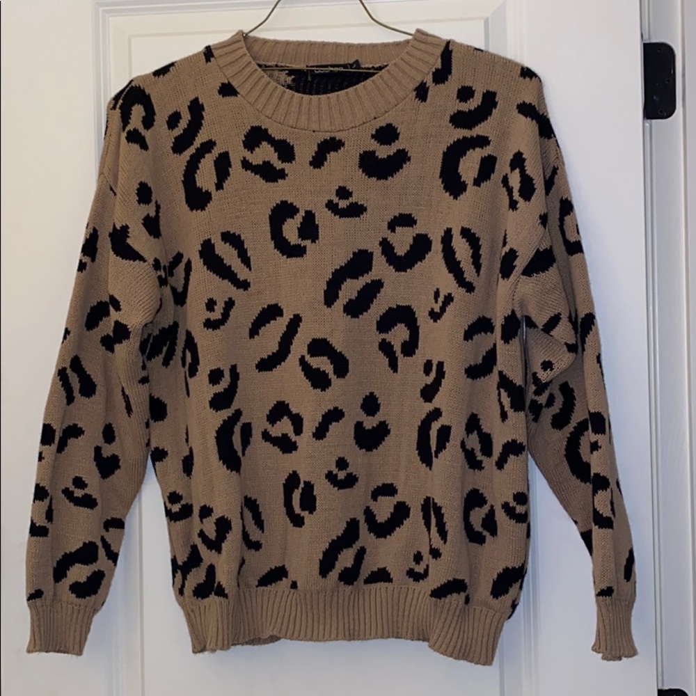Animal print sweater